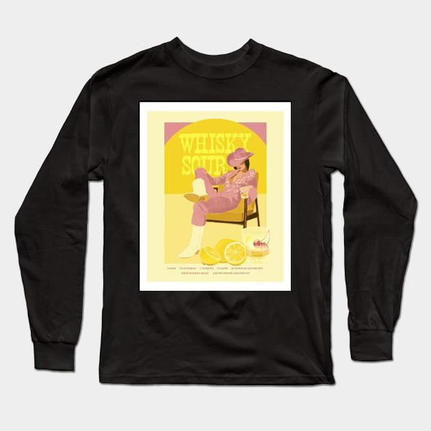 Whisky Sour - Pink Long Sleeve T-Shirt by jennylizrome